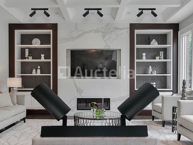 4 x gu10 opbouwarmatuur – 3 draaibare spots – zwart – aluminium – draaibaar 350°/70° – ip20 - afbeelding 2 van  5