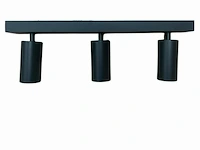 4 x gu10 opbouwarmatuur – 3 draaibare spots – zwart – aluminium – draaibaar 350°/70° – ip20 - afbeelding 3 van  6