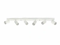 4 x gu10 opbouwspot armatuur 6 cilinders zand wit draaibaar - afbeelding 2 van  4