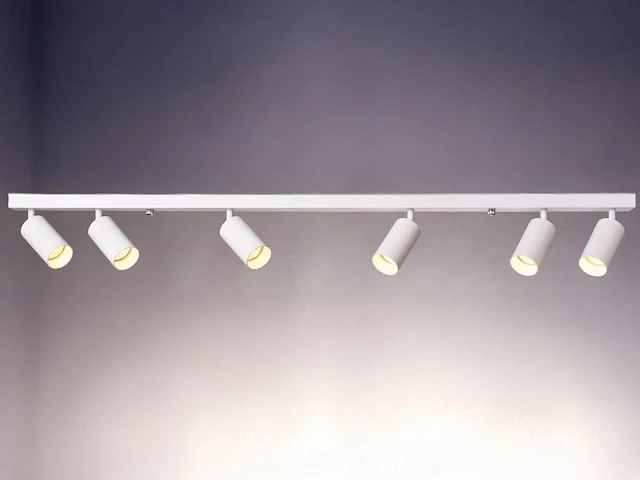 4 x gu10 opbouwspot armatuur 6 cilinders zand wit draaibaar - afbeelding 1 van  4