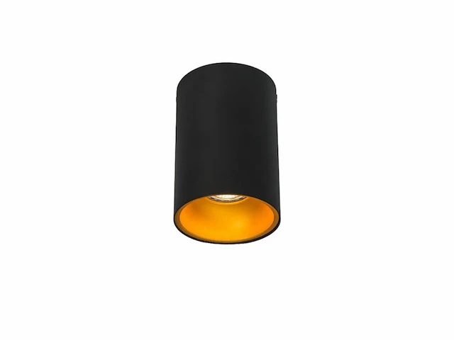 4 x gu10 opbouwspot armatuur cilinder zand goud en zwart - afbeelding 1 van  4