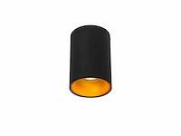 4 x gu10 opbouwspot armatuur cilinder zand goud en zwart - afbeelding 1 van  4