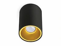 4 x gu10 opbouwspot armatuur cilinder zand goud en zwart - afbeelding 4 van  4