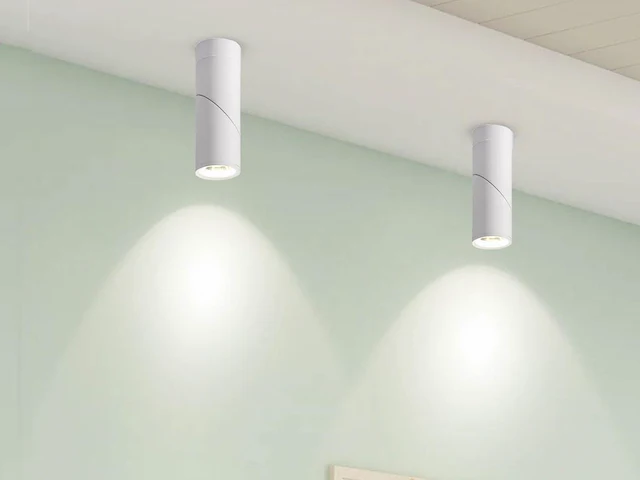 4 x gu10 opbouwspot armatuur cilinder zand wit draaibaar - afbeelding 4 van  6