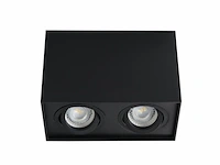 4 x gu10 opbouwspot armatuur dual fittingen zwart kantelbaar - afbeelding 2 van  7