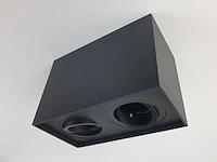 4 x gu10 opbouwspot armatuur dual fittingen zwart kantelbaar - afbeelding 3 van  7