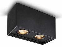 4 x gu10 opbouwspot armatuur dual fittingen zwart kantelbaar - afbeelding 1 van  7