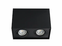 4 x gu10 opbouwspot armatuur dual fittingen zwart kantelbaar - afbeelding 2 van  7