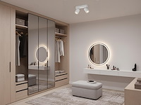 4 x gu10 opbouwspot armatuur dubbel cilinder zand wit draaibaar - afbeelding 3 van  6