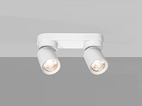 4 x gu10 opbouwspot armatuur dubbel cilinder zand wit draaibaar - afbeelding 4 van  6