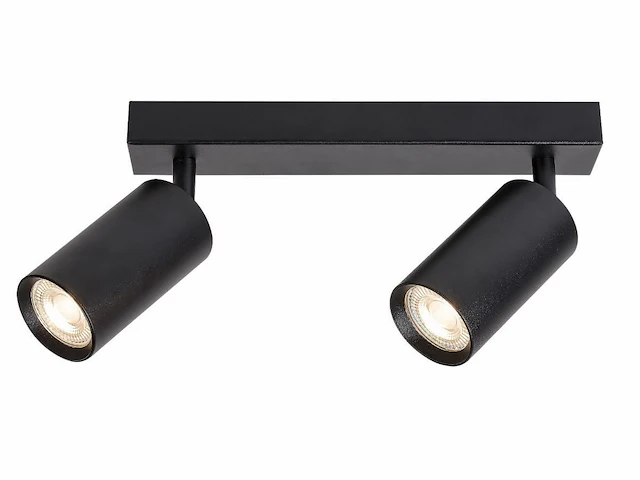4 x gu10 opbouwspot armatuur dubbel cilinder zand zwart draaibaar - afbeelding 2 van  4