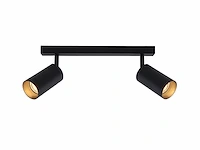 4 x gu10 opbouwspot armatuur dubbel cilinder zand zwart draaibaar - afbeelding 3 van  5