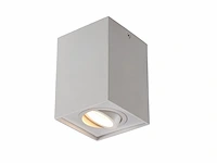 4 x gu10 opbouwspot armatuur rechthoekig wit kantelbaar 12,5cm - afbeelding 1 van  6