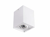 4 x gu10 opbouwspot armatuur rechthoekig wit kantelbaar 12,5cm - afbeelding 4 van  6