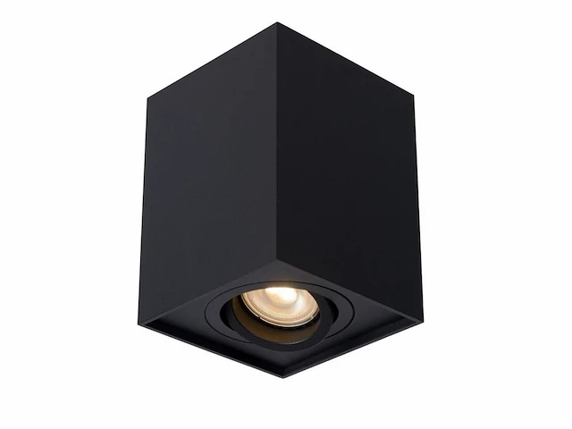 4 x gu10 opbouwspot armatuur rechthoekig zwart kantelbaar 12,5cm - afbeelding 1 van  5