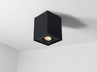 4 x gu10 opbouwspot armatuur rechthoekig zwart kantelbaar 12,5cm - afbeelding 3 van  5