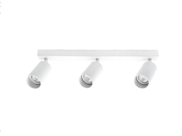4 x gu10 opbouwspot armatuur triple cilinder zand wit draaibaar - afbeelding 4 van  5