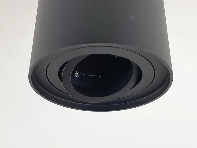 4 x gu10 opbouwspot armatuur zwart kantelbaar 12,5cm - afbeelding 5 van  7