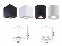 4 x gu10 waterdicht opbouwspot armatuur zwart 9,5cm - afbeelding 5 van  5