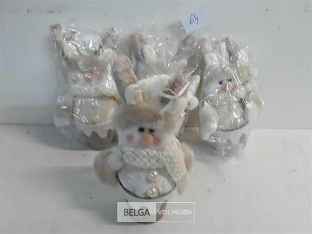 4 x hangdeco sneeuwman - afbeelding 1 van  3