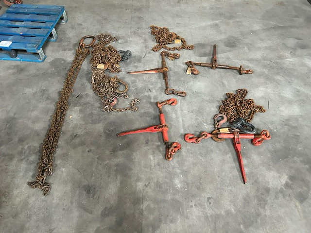 4 x hefketting en 4 ladingspanner - afbeelding 1 van  1