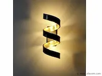 4 x helix design wand lamp zwart/goud - afbeelding 1 van  7