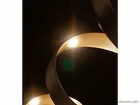 4 x helix design wand lamp zwart/goud - afbeelding 6 van  7