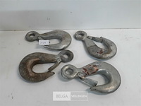 4 x hijshaken verzinkt met klep 1600 kg - afbeelding 1 van  3