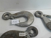 4 x hijshaken verzinkt met klep 1600 kg - afbeelding 3 van  3