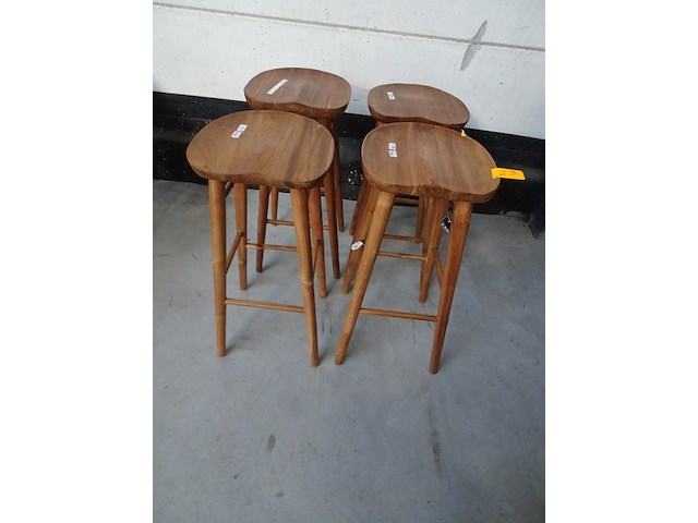 4 x houten barkruk - afbeelding 1 van  4