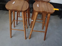 4 x houten barkruk - afbeelding 1 van  4