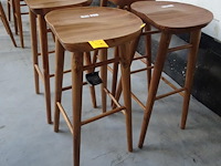 4 x houten barkruk - afbeelding 2 van  4