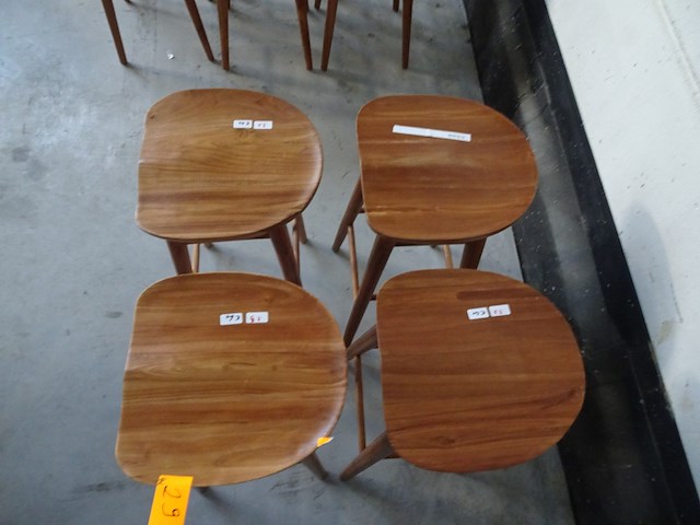 4 x houten barkruk - afbeelding 3 van  4