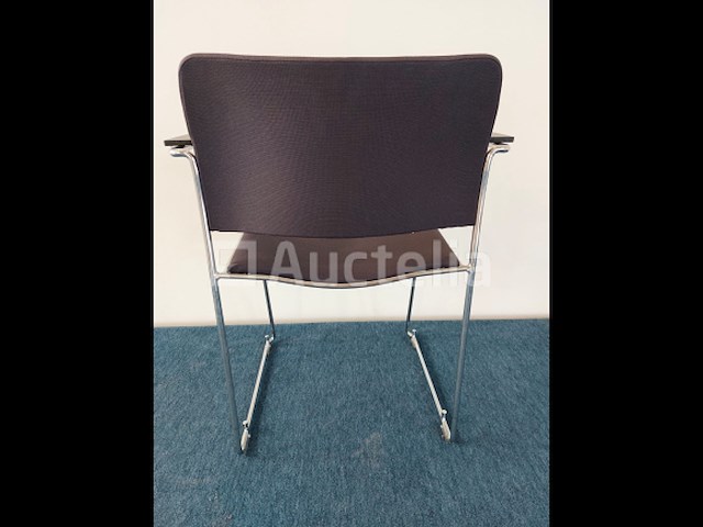 4 x howe 40/4 design vergaderstoel by david rowland (blauw/grijs) - afbeelding 3 van  6