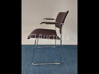 4 x howe 40/4 design vergaderstoel by david rowland (blauw/grijs) - afbeelding 4 van  6