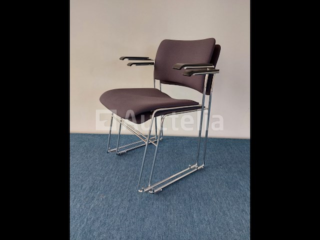 4 x howe 40/4 design vergaderstoel by david rowland (blauw/grijs) - afbeelding 5 van  6