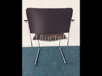 4 x howe 40/4 design vergaderstoel by david rowland (blauw/grijs) - afbeelding 1 van  7