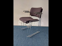 4 x howe 40/4 design vergaderstoel by david rowland (blauw/grijs) - afbeelding 2 van  7