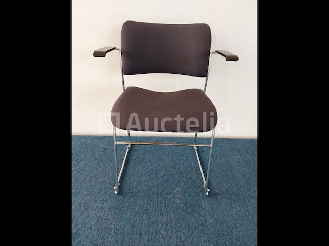 4 x howe 40/4 design vergaderstoel by david rowland (blauw/grijs) - afbeelding 4 van  7