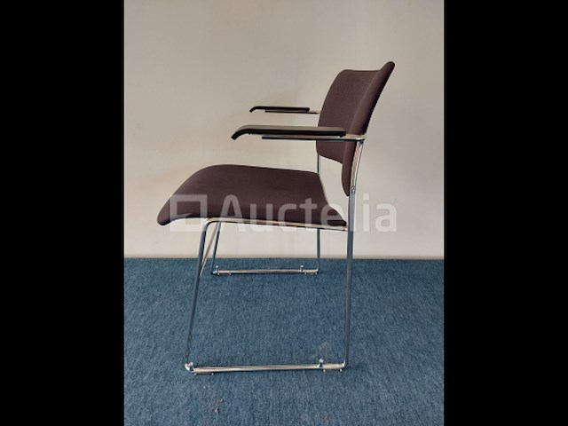 4 x howe 40/4 design vergaderstoel by david rowland (blauw/grijs) - afbeelding 6 van  7