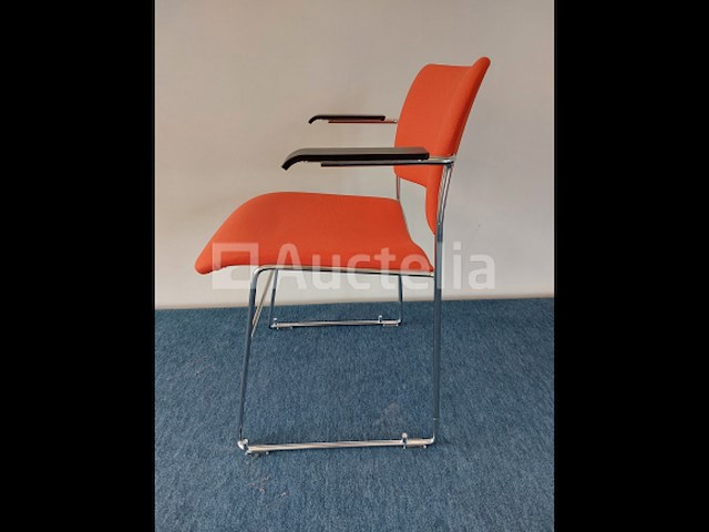 4 x howe 40/4 design vergaderstoel by david rowland (rood) - afbeelding 1 van  7