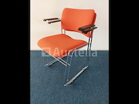 4 x howe 40/4 design vergaderstoel by david rowland (rood) - afbeelding 2 van  7