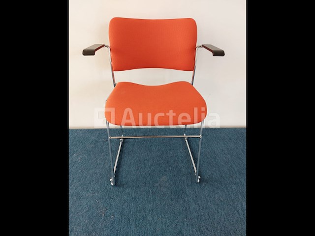 4 x howe 40/4 design vergaderstoel by david rowland (rood) - afbeelding 1 van  7