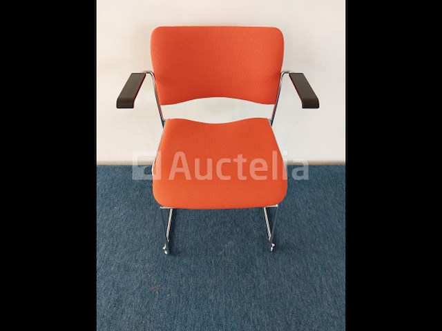 4 x howe 40/4 design vergaderstoel by david rowland (rood) - afbeelding 7 van  7