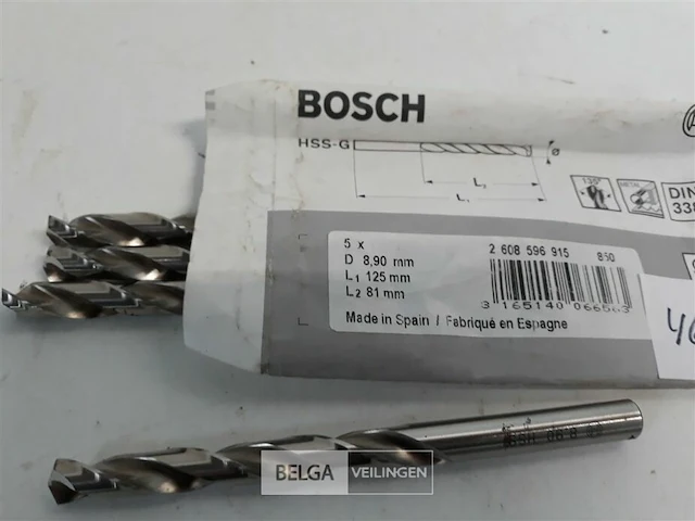 4 x ijzerboor 8,9 mm bosch - afbeelding 3 van  3