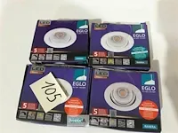 4 x inbouwspot led eglo 6w 345lm warm wit draaibaar dimbaar 57mm - afbeelding 1 van  4