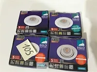 4 x inbouwspot led eglo 6w 345lm warm wit draaibaar dimbaar 57mm - afbeelding 2 van  4