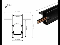 4 x ingebouwde magnetische rail 48v – 3 meter. - afbeelding 5 van  5