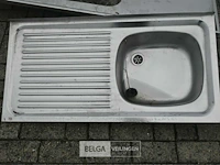 4 x inox wasbak / spoeltafel - afbeelding 2 van  6
