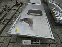 4 x inox wasbak / spoeltafel - afbeelding 3 van  6